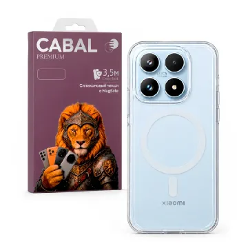 Противоударная накладка Cabal Premium Clear Case c MagSafe для Xiaomi 17 5G прозрачная