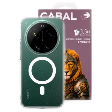 Противоударная накладка Cabal Premium Clear Case c MagSafe для Xiaomi 17 Ultra прозрачная
