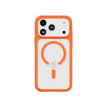 Противоударная накладка Cabal Protect Clear Case c MagSafe для iPhone 17 Pro Max оранжевый кант