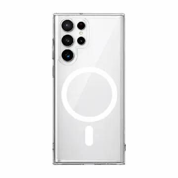 Противоударная накладка Cabal Premium Clear Case c MagSafe совместимая с Samsung Galaxy S24 Ultra прозрачная