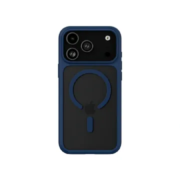 Противоударная накладка Cabal Protect Clear Case c MagSafe для iPhone 17 Pro синий кант