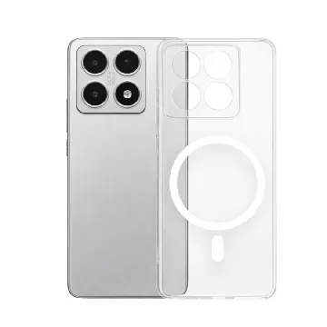 Противоударная накладка Cabal Premium Clear Case c MagSafe совместимая с Ксиаоми Ми 14T прозрачная