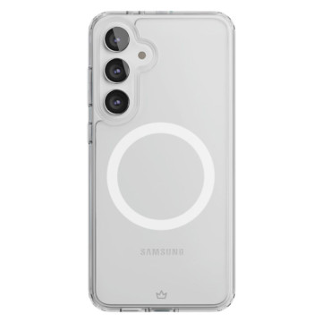 Чехол защитный VLP Crystal Case с поддержкой MagSafe для Samsung Galaxy S24 FE (Прозрачный)