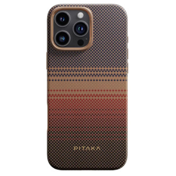 Чехол Pitaka Military-Grade для iPhone 16 Pro Max противоударный, цвет: закат (Sunset)