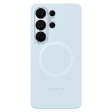 Чехол Samsung Silicone Magnet Case с поддержкой MagSafe для Samsung Galaxy S26 Ultra (Голубой)