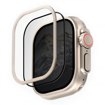 Защитное стекло Uniq OPTIX Duo Pro Clear для Apple Watch Ultra 49 мм (С металлической рамкой)