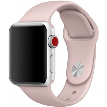 Ремешок спортивный для Apple Watch 44/45/46/49 мм силиконовый (Розовый песок)