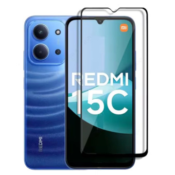 Защитное стекло для Xiaomi Redmi 17/15C (С черной рамкой)