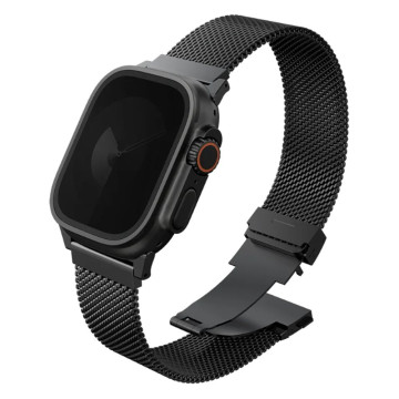 Ремешок Uniq Dante PRO для Apple Watch 44/45/46/49 мм металлический сетчатый (Графитовый)