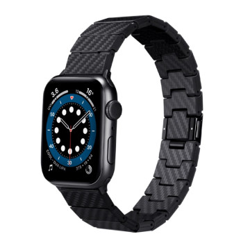 Ремешок Pitaka для Apple Watch 44/45/46/49 мм, принт: модерн (Modern) (Черно-Серый)
