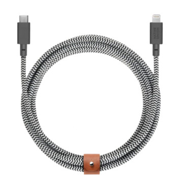 Кабель Native Union Utra Strength USB-C - Lightning, 3 м (Черный/белый)