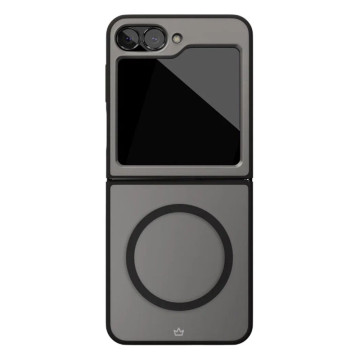 Чехол защитный VLP Moon Case с поддержкой MagSafe для Samsung Galaxy Z Flip 6/Flip 7 FE (Черный)
