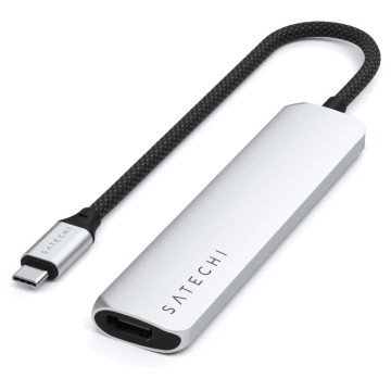 Переходник Satechi USB-C Slim 6-в-1 (Серебристый)