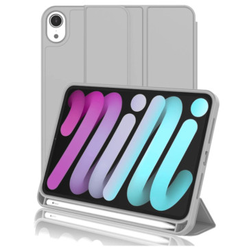 Чехол Классический для iPad mini (2021/2024) с отсеком для стилуса (Серый)