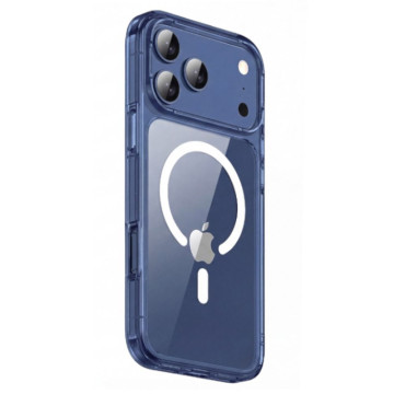 Чехол Gurdini Alba Series с поддержкой MagSafe для iPhone 17 Pro Max (Темно-синий)