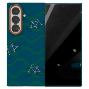 Чехол защитный VLP Kevlar Case с MagSafe для Samsung Galaxy Z Fold 8 Ultra, принт велосипед