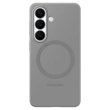 Чехол Samsung Silicone Magnet Case с поддержкой MagSafe для Samsung Galaxy S26 (Серый)