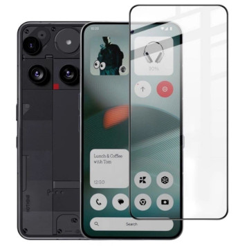 Защитное стекло для Nothing Phone (3) (С черной рамкой)