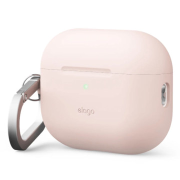 Чехол Elago для AirPods Pro 3 Silicone с карабином (Розовый)