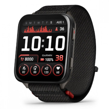 Умные часы Garmin VENU X1 46 мм, корпус: черный (Black), с черным нейлоновым ремешком