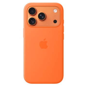 Чехол Apple Silicone Case с поддержкой MagSafe для iPhone 17 Pro Max, цвет: оранжевый (Orange)