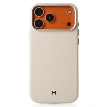 Чехол Magssory Eco-Leather Case с поддержкой MagSafe для iPhone 17 Pro Max (Айвори)