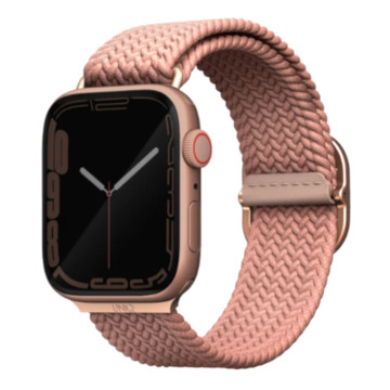 Ремешок Uniq ASPEN для Apple Watch 42/41/40/38 мм плетеный нейлоновый (Розовый)