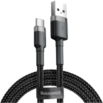 Кабель Baseus Cafule USB-A - USB-C 3A, 2 м (Черный)