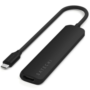 Переходник Satechi USB-C Slim 6-в-1 (Черный)