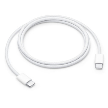Кабель Apple USB-C - USB-C 60 Вт 1 м, плетеный (Белый)