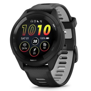 Умные часы Garmin FORERUNNER 265 46 мм, корпус: черный, с черным силиконовым ремешком (Black)