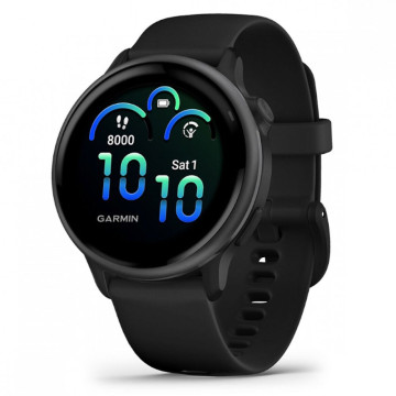 Умные часы Garmin VIVOACTIVE 6 42 мм, корпус: черный (Black), с черным силиконовым ремешком