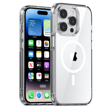 Чехол Gurdini Alba Series с поддержкой MagSafe для iPhone 15 Pro Max (Прозрачный)