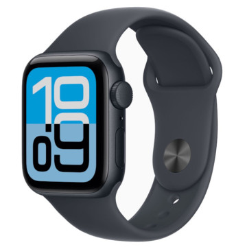 Часы Apple Watch SE 3 40 мм, корпус алюминий черная ночь (Midnight Aluminium), ремешок Sport Band, цвет: черная ночь (Midnight), размер: M/L