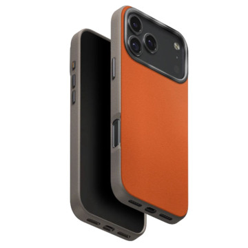 Чехол Uniq Lyden DS для iPhone 17 Pro с поддержкой MagSafe (Оранжевый/серый)