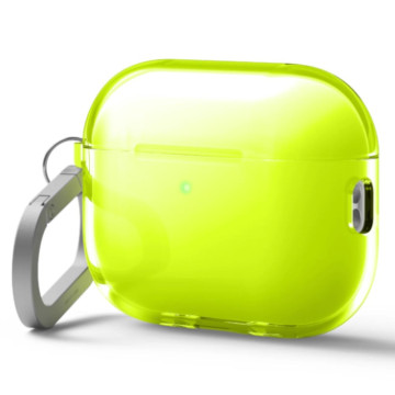 Чехол Elago для AirPods Pro 3 Clear Neon с карабином (Желтый)