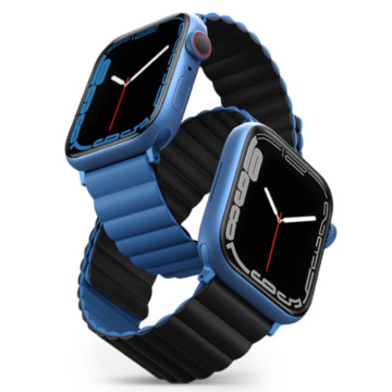 Ремешок Uniq Revix для Apple Watch 42/41/40/38 мм двусторонний магнитный (Синий/Черный)