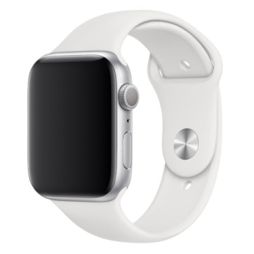 Ремешок спортивный для Apple Watch 38/40/41/42 мм силиконовый (Белый)