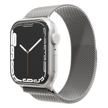 Ремешок VLP для Apple Watch 44/45/46/49 мм из нержавеющей стали сетчатый (Серебристый)