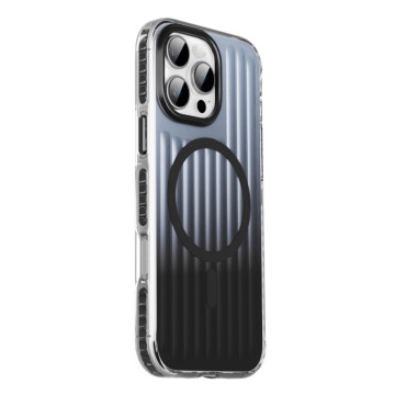 Чехол Gurdini Ocean Case с поддержкой MagSafe для iPhone 16 Pro (Черно-прозрачный)