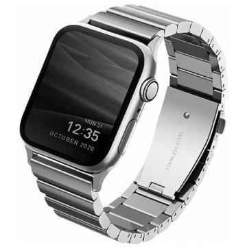 Ремешок Uniq Strova для Apple Watch 44/45/46/49 мм нержавеющая сталь (Серебряный)