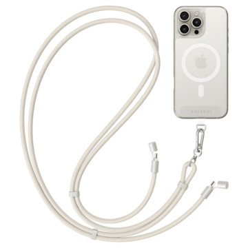 Кабель-ремешок Satechi OntheGo Crossbody Lanyard 60 Вт, 1.5м (Песочный)