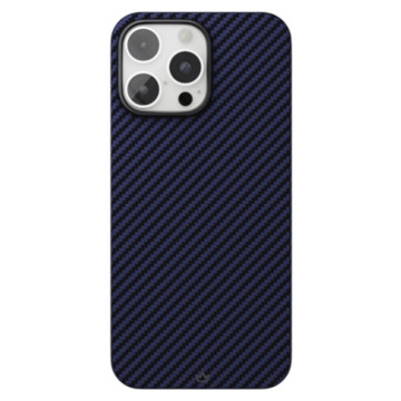 Чехол защитный VLP Kevlar Case с поддержкой MagSafe для iPhone 16 Pro Max (Темно-синий)