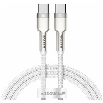 Кабель Baseus Metal USB-C - USB-C, 2 м (Белый)