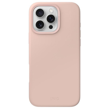 Чехол Uniq LINO Hue с поддержкой MagSafe для iPhone 16 Pro (Розовый)
