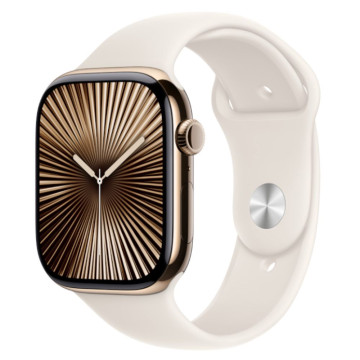 Ремешок спортивный для Apple Watch 44/45/46/49 мм силиконовый (Бежевый)