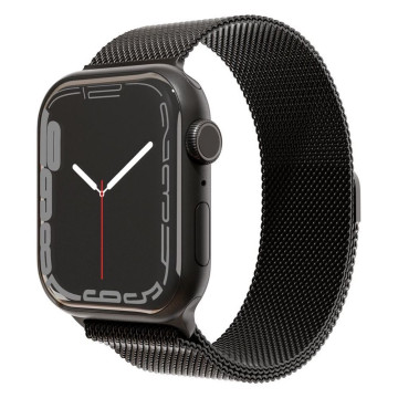 Ремешок VLP для Apple Watch 44/45/46/49 мм из нержавеющей стали сетчатый (чёрный)