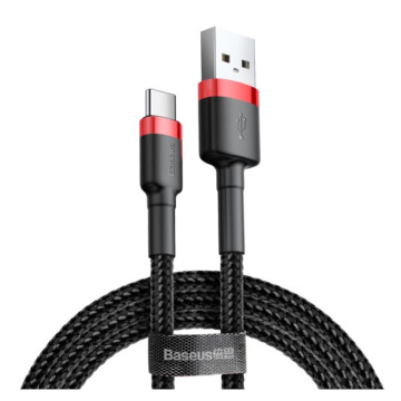 Кабель Baseus Cafule USB-A - USB-C, 1 м (Черный)