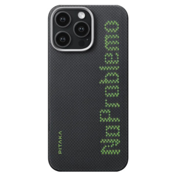 Чехол Pitaka Aries Tactile Woven Case для iPhone 16 Pro, принт: нет проблем (NoProblemo)