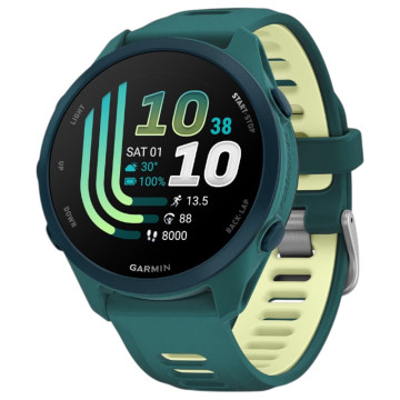 Умные часы Garmin FORERUNNER 170 Music 43 мм, корпус: зеленый (Green), с лимонно-зеленым ремешком (Citron\Green)